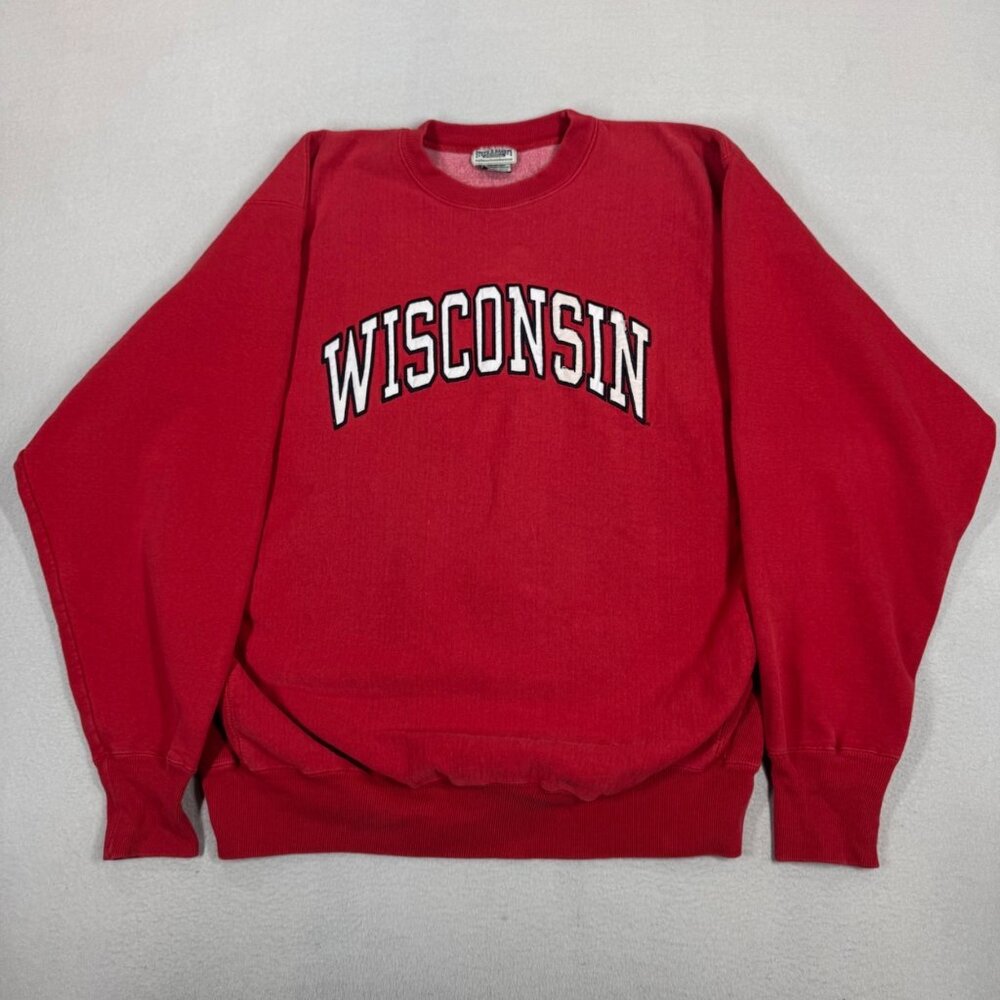 Vintage University of Wisconsin Sweatshirt XL Red Steve & Barry’s 90's